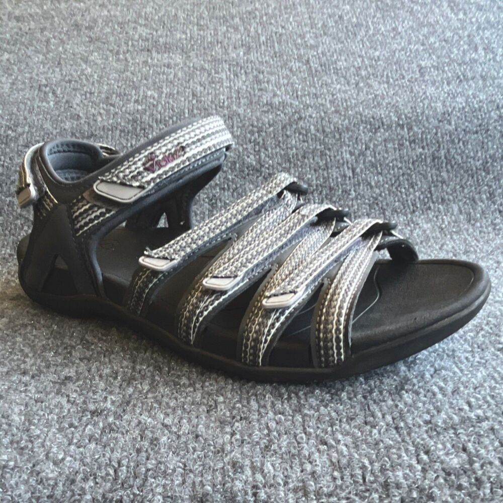 Viakix Acadia Women's Walking Hiking  Adjustable Sandals Gray Black Size 10